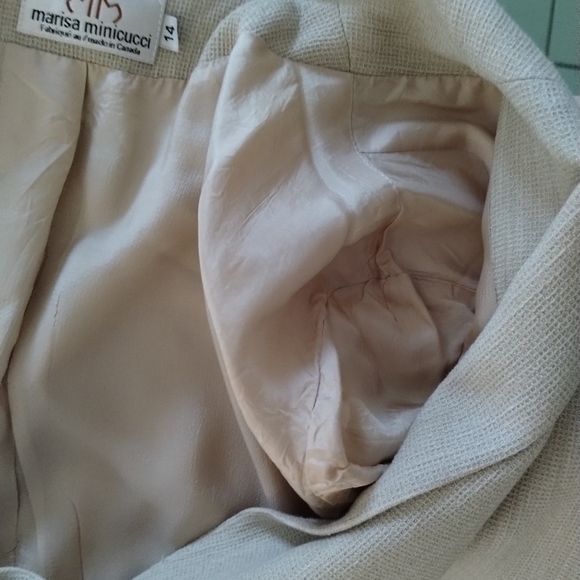 Marisa Minicucci Viscose/ Poly Jacket Blazer Double Button Padded Lined Size 14 - Picture 8 of 11